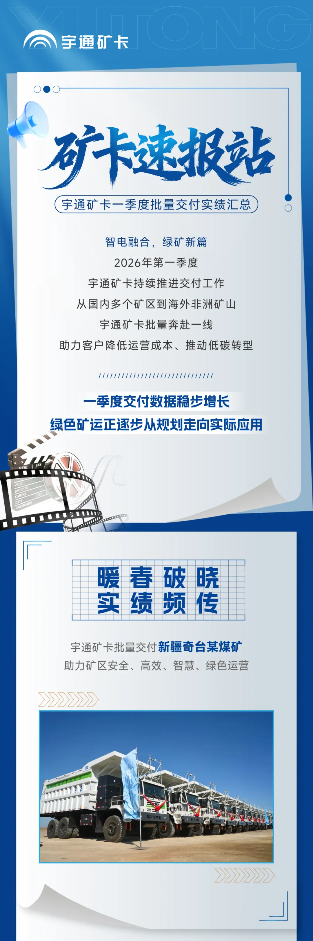 礦卡速報(bào)站|宇通礦卡一季度批量交付多個(gè)礦區(qū)，助推礦山綠色智慧轉(zhuǎn)型！