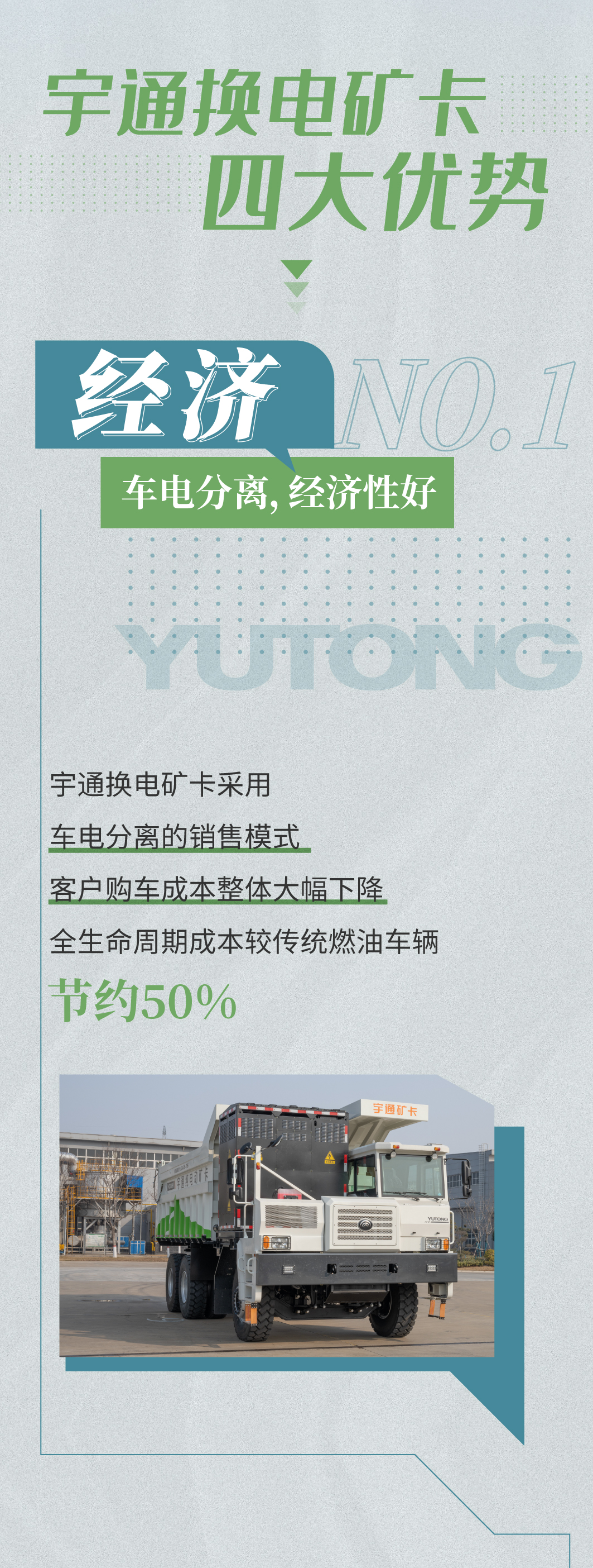 一圖看懂宇通礦卡換電模式四大優勢